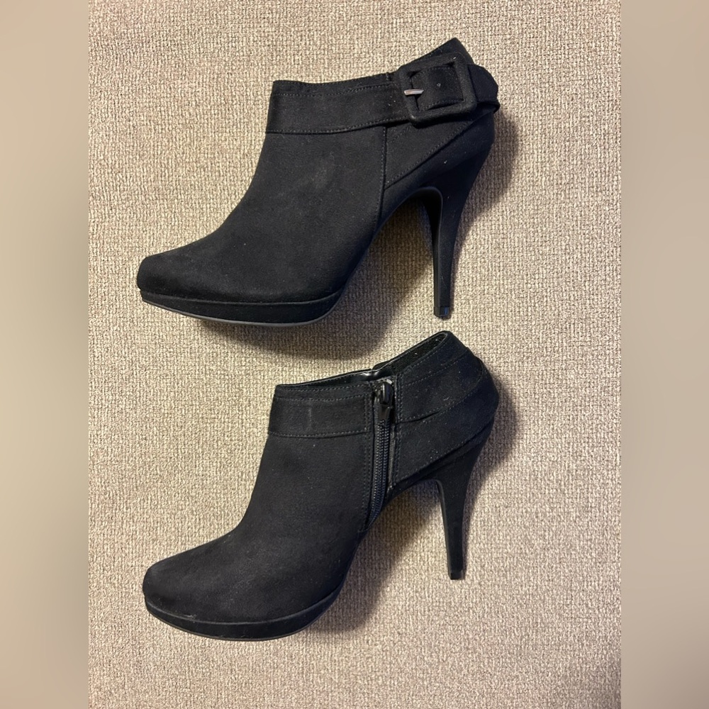X Appeal Stiletto Booties with Buckle